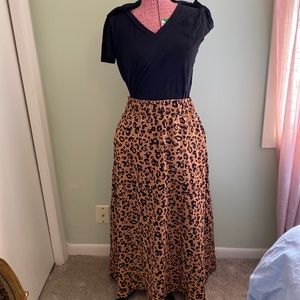 NWT Cheetah print maxi skirt size XL